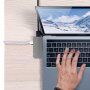 Koncentrator 2x USB-C złącze + port USB 3.0 + HDMI port + do ładowania USB-C PD port dla MacBook - szary