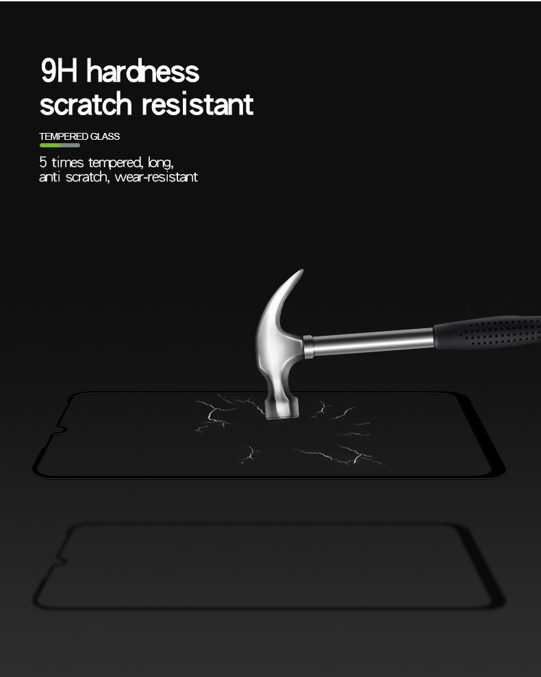 Pinwuyo Szkło hartowane 3D do Xiaomi Mi 9 - czarne