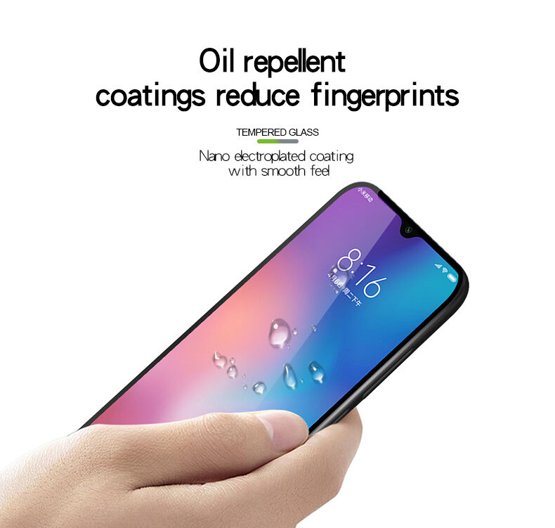 Pinwuyo Szkło hartowane 3D do Xiaomi Mi 9 - czarne