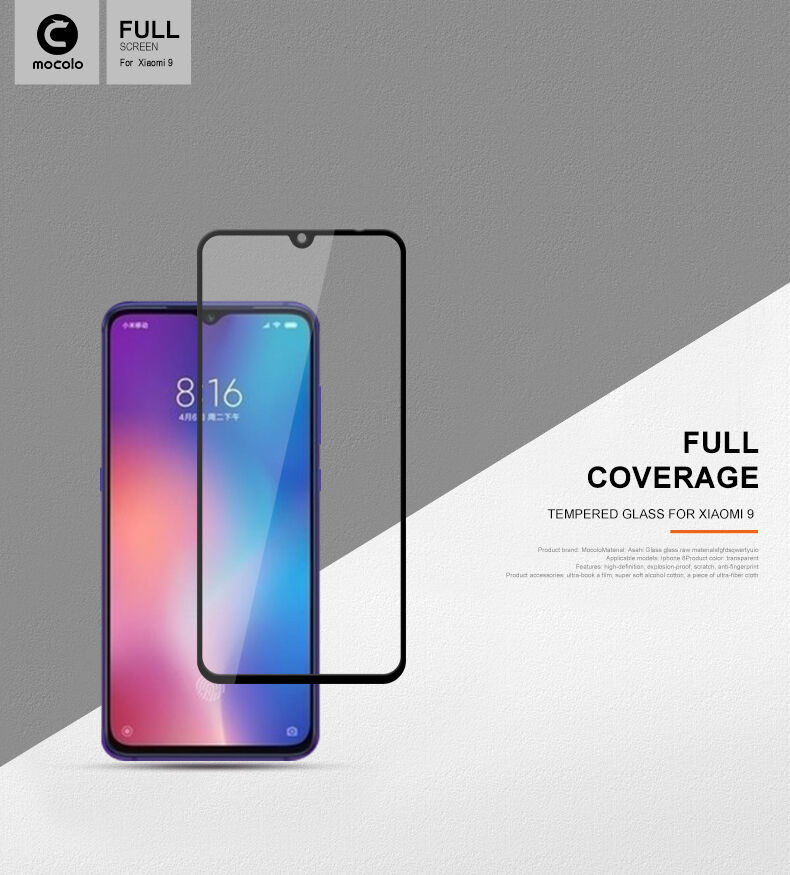 Mocolo Szkło hartowane 3D do Xiaomi Mi 9 - czarne