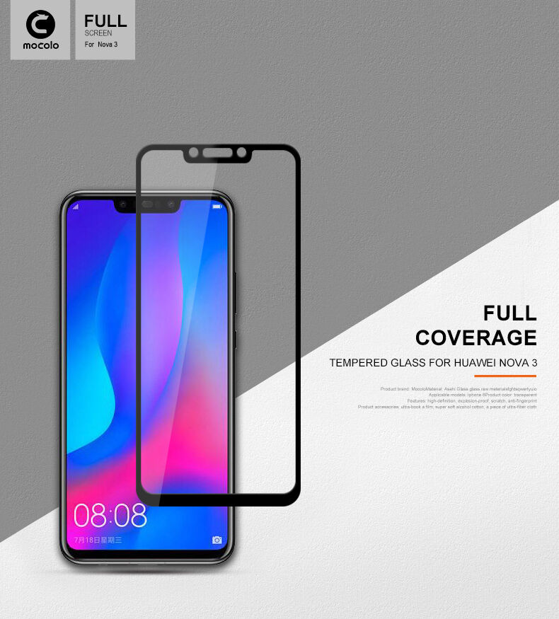 Mocolo Szkło hartowane 3D do Huawei Nova 3i - białe