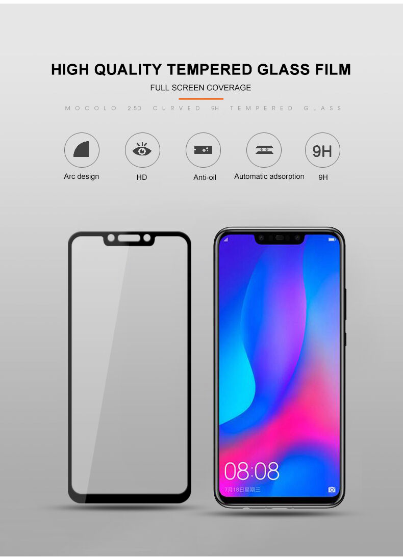 Mocolo Szkło hartowane 3D do Huawei Nova 3i - czarne