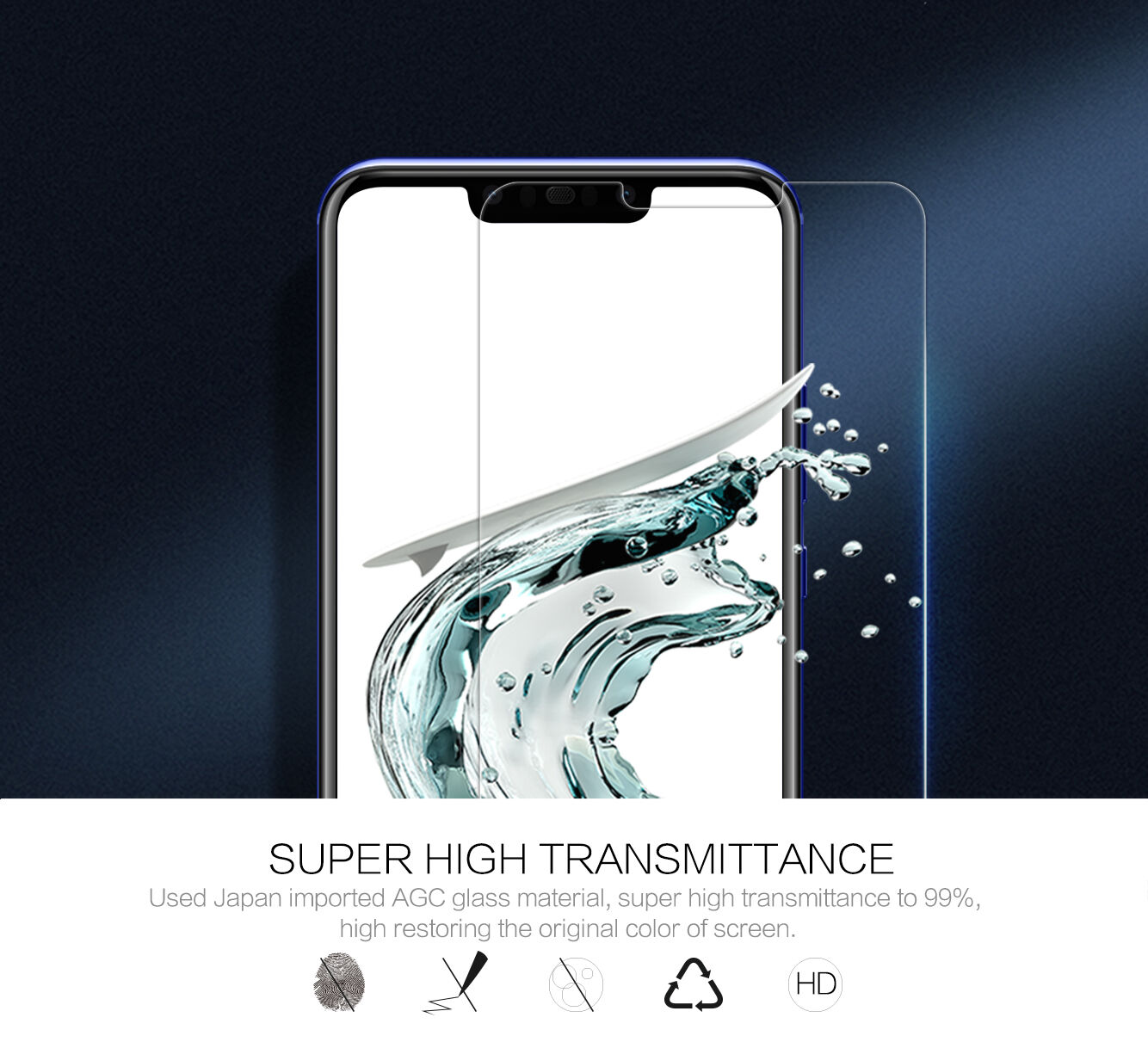 Nillkin Szkło hartowane 2,5D do Huawei Nova 3 - przezroczyste
