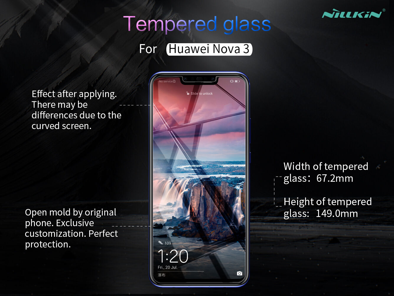 Nillkin Szkło hartowane 2,5D do Huawei Nova 3 - przezroczyste