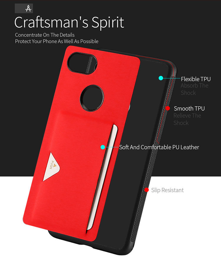 Dux Ducis Pocard etui skórzane do Google Pixel 2XL - czerwone