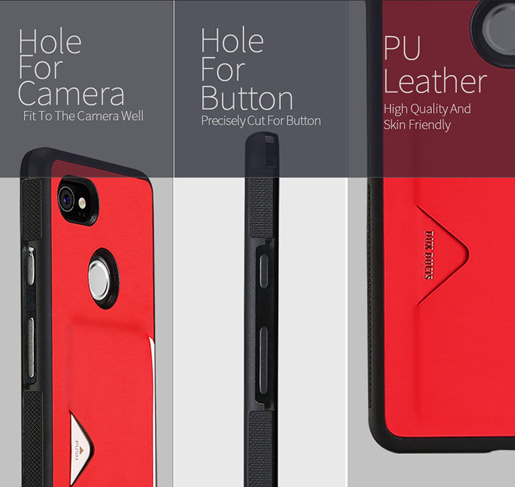 Dux Ducis Pocard etui skórzane do Google Pixel 2XL - czerwone
