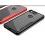Ipaky przezroczyste etui odporne na wstrząsy z ramką do Google Pixel 2 - czerwone