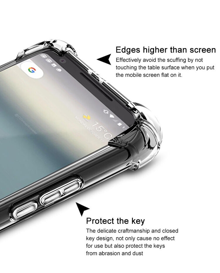 Imak etui odporne na wstrząsy do Google Pixel 2 - przezroczyste
