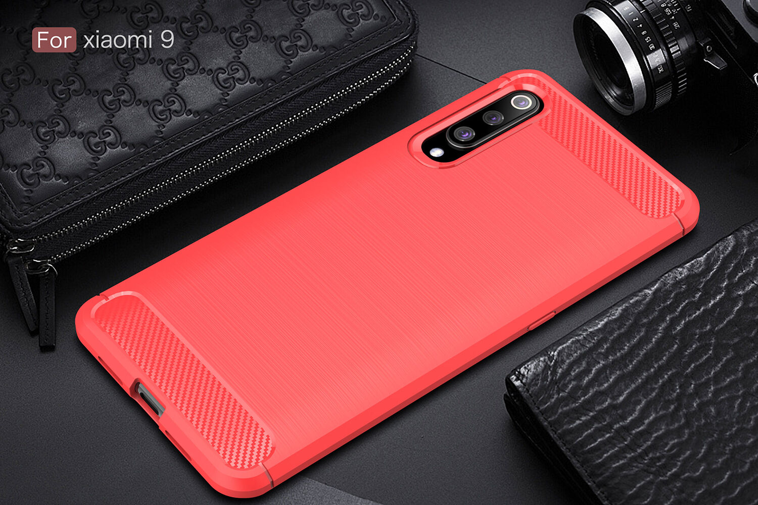 Etui plastikowe z teksturą szlifowaną do Xiaomi Mi 9 - ciemnoniebieskie Etui plastikowe z teksturą szlifowaną do Xiaomi Mi 9 - ciemnoniebieskie
