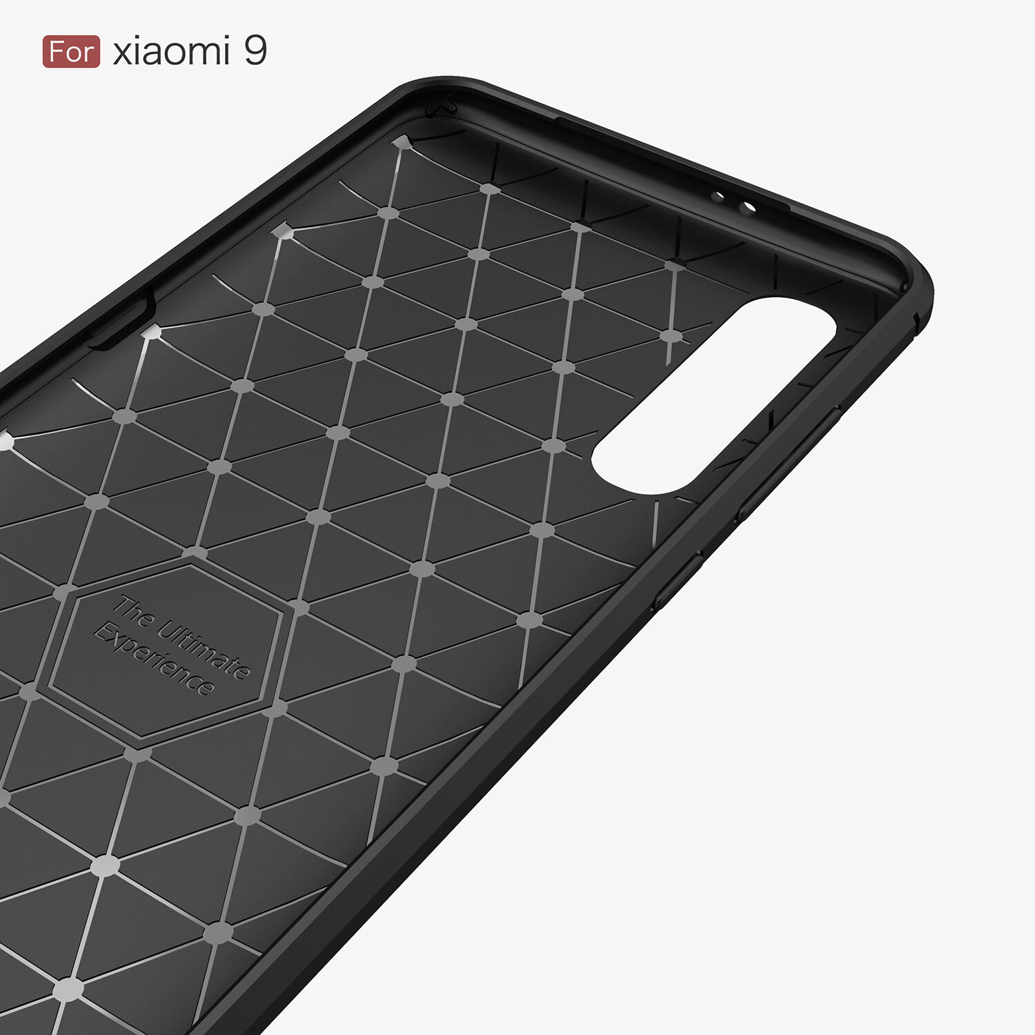 Etui plastikowe z teksturą szlifowaną do Xiaomi Mi 9 - czerwone