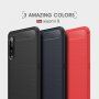 Etui plastikowe z teksturą szlifowaną do Xiaomi Mi 9 - czerwone