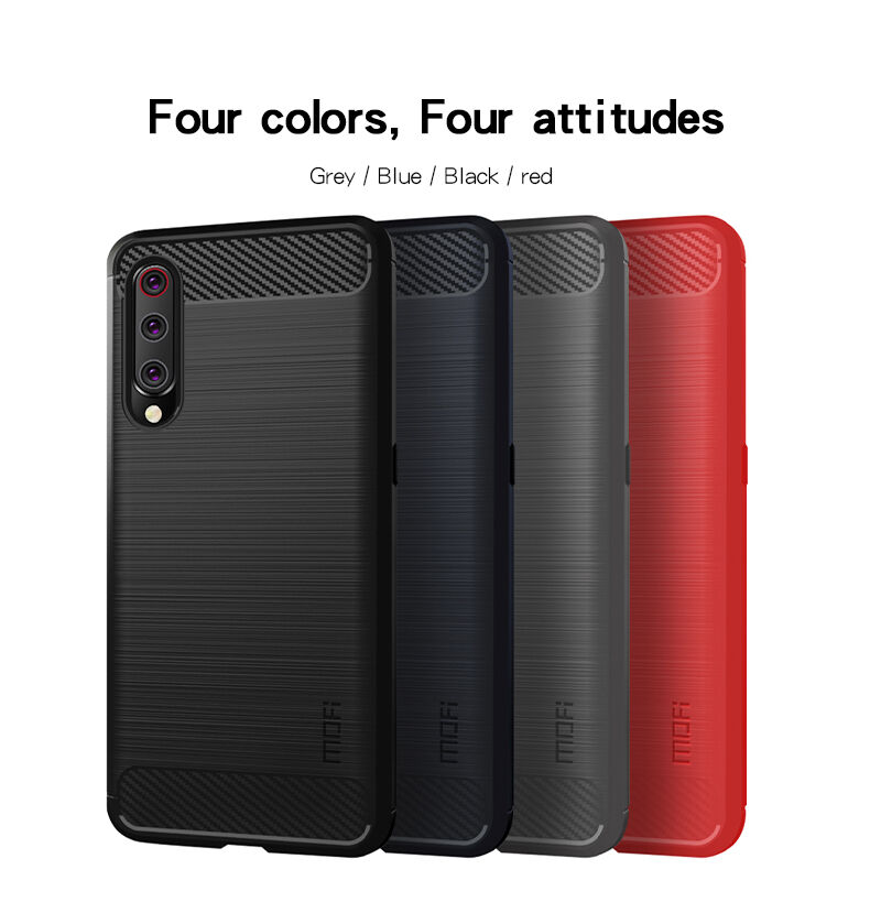 Mofi etui ze szlifowaną teksturą do Xiaomi Mi 9 - czerwone