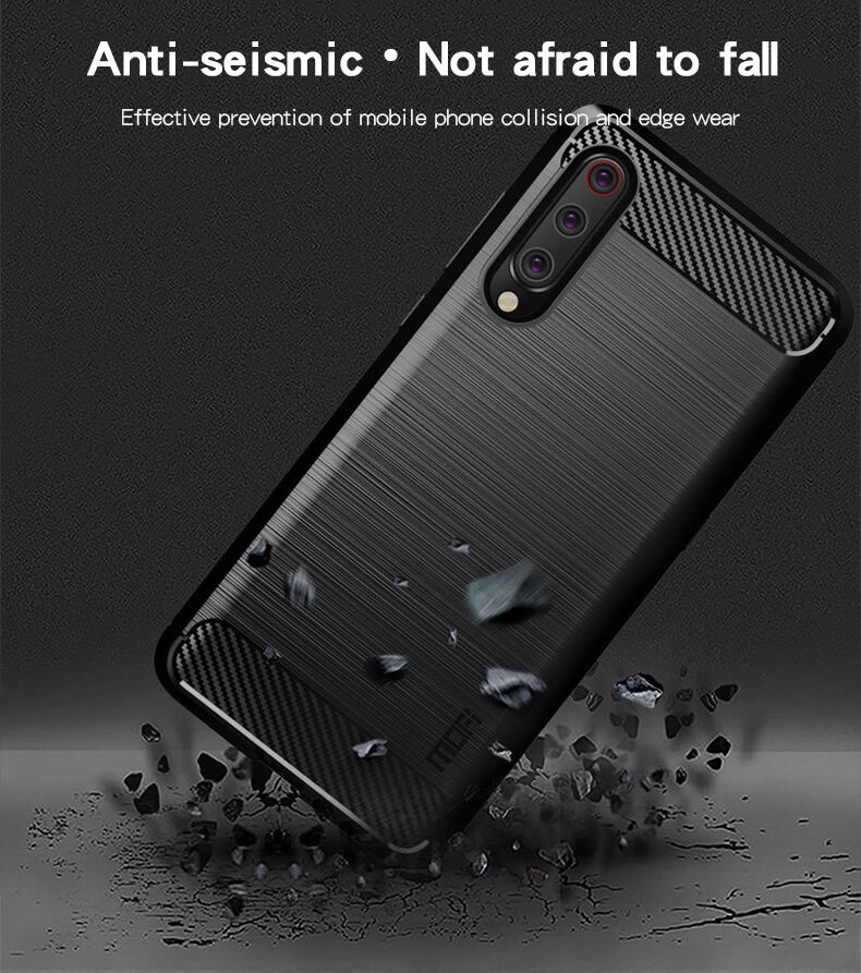 Mofi etui ze szlifowaną teksturą do Xiaomi Mi 9 - czarne