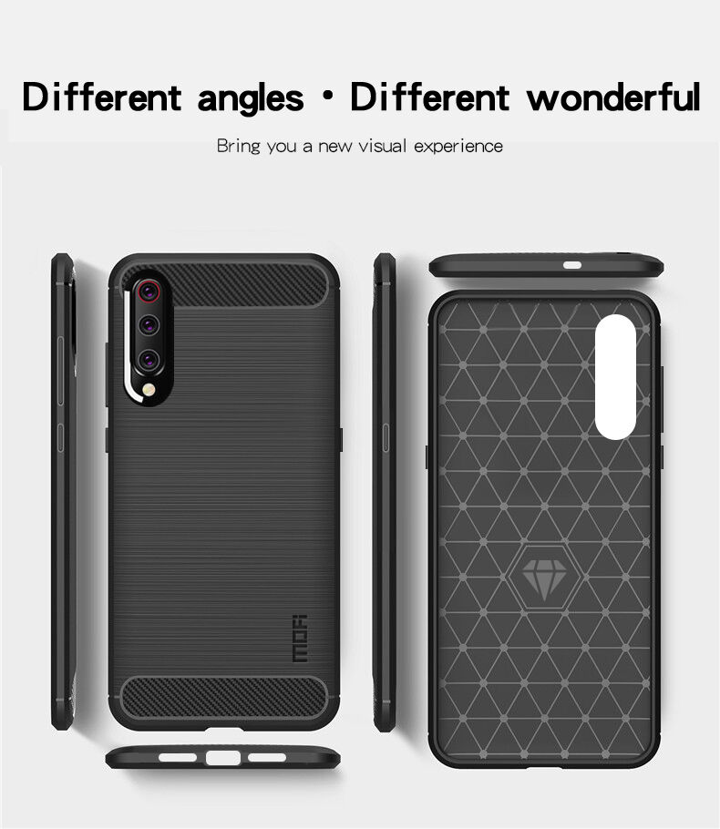 Mofi etui ze szlifowaną teksturą do Xiaomi Mi 9 - czarne