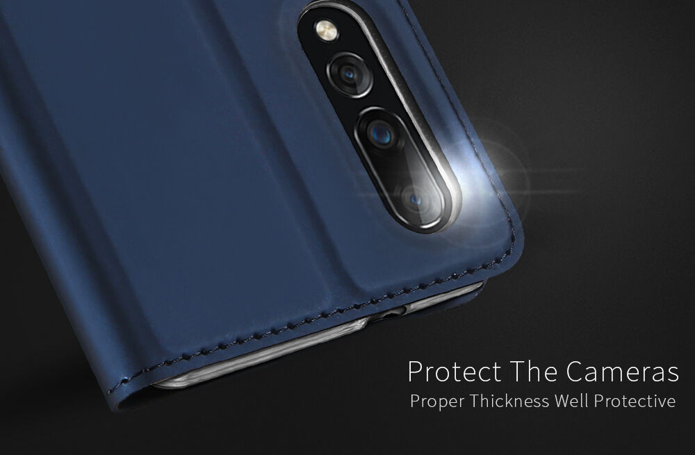 Dux Ducis Skin Pro pokrowiec skórzany do Xiaomi Mi 9 - ciemnoniebieski