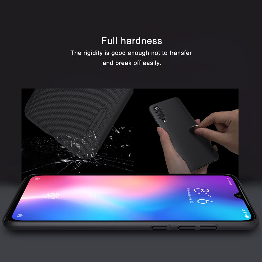 Nillkin etui z twardego plastiku ze żłobieniem do Xiaomi Mi 9 - czerwone
