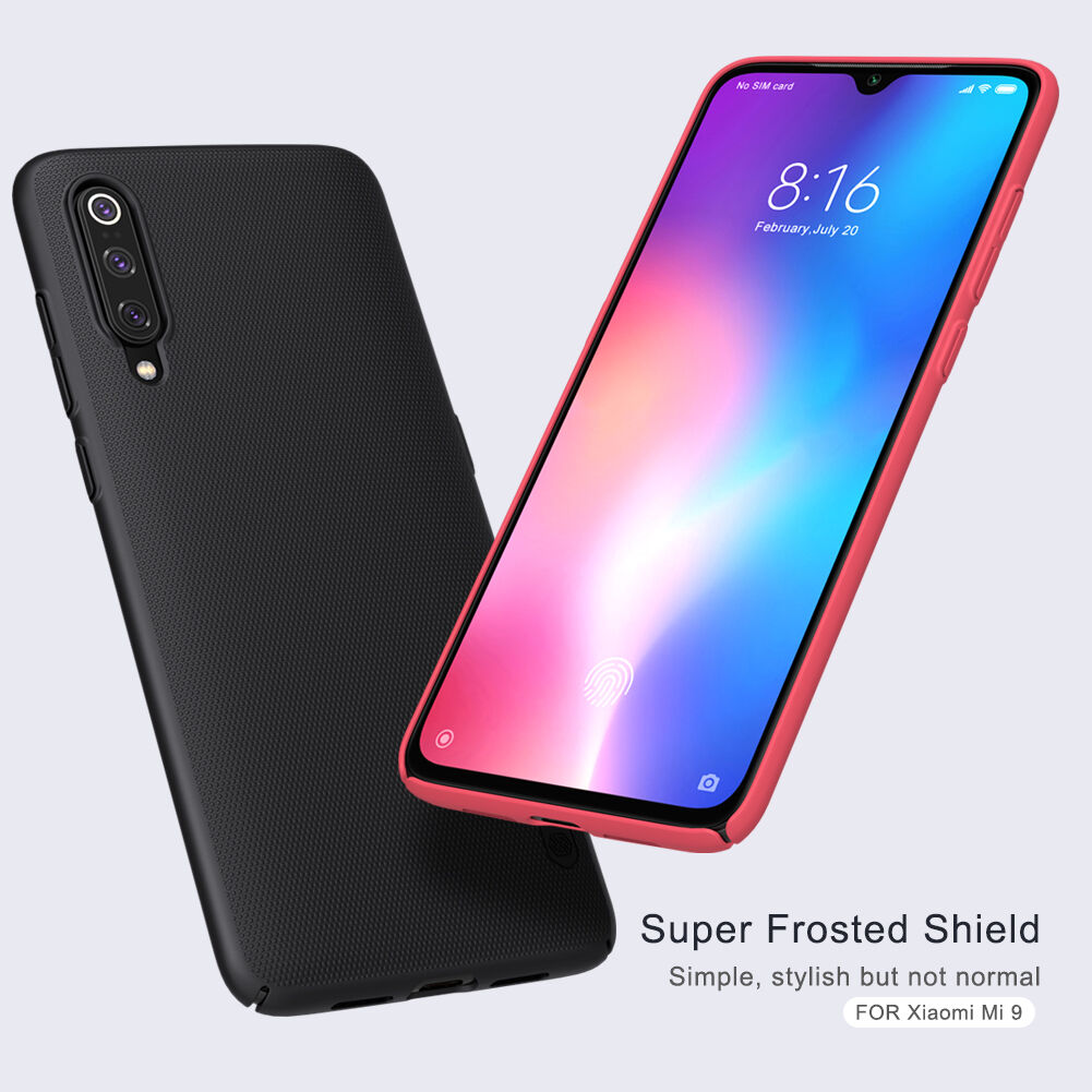 Nillkin etui z twardego plastiku ze żłobieniem do Xiaomi Mi 9 - czarne