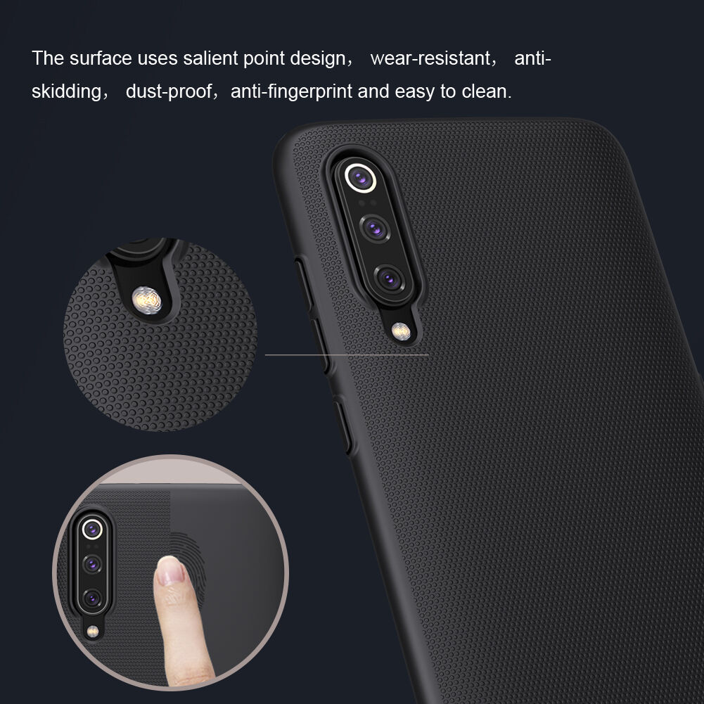 Nillkin etui z twardego plastiku ze żłobieniem do Xiaomi Mi 9 - czarne