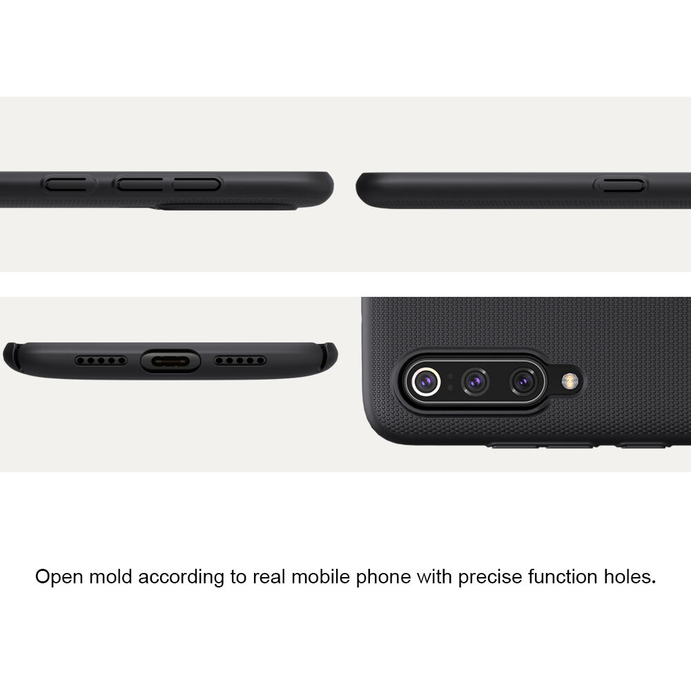 Nillkin etui z twardego plastiku ze żłobieniem do Xiaomi Mi 9 - czarne