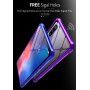 Etui z ramką metalową i szkłem hartowanym do Xiaomi Mi 9 - niebieskie