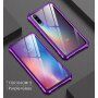 Etui z ramką metalową i szkłem hartowanym do Xiaomi Mi 9 - niebieskie