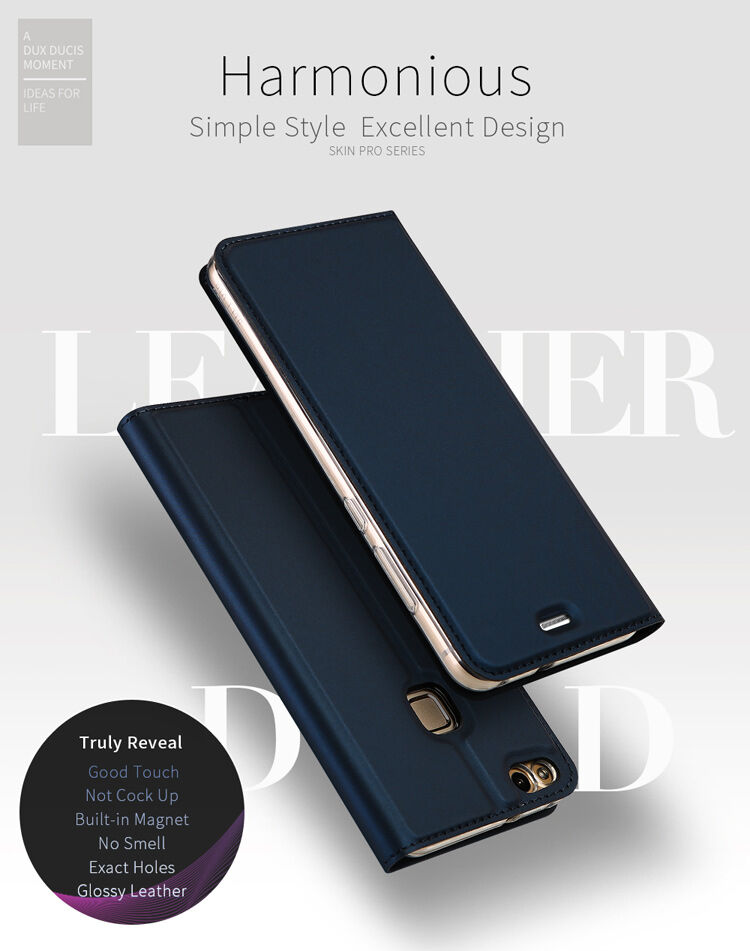 Dux Ducis Skin Pro pokrowiec flip do Huawei P10 Lite - ciemnoniebieski