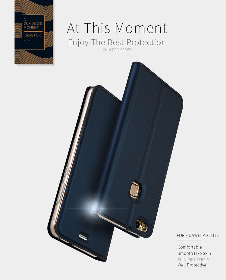 Dux Ducis Skin Pro pokrowiec flip do Huawei P10 Lite - ciemnoniebieski