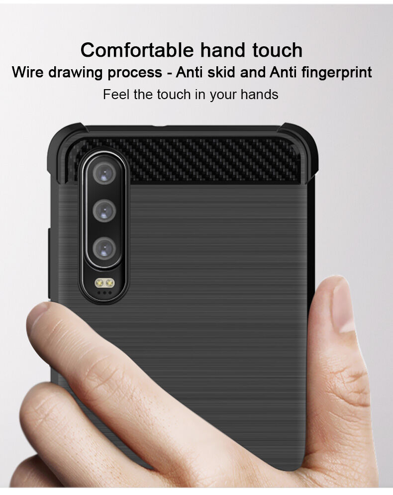 Imak Vega etui plastikowe z teksturą szlifowaną do Huawei P30 - czarne