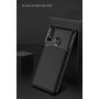 Etui plastikowe z teksturą karbonu do Honor 10 Lite / Huawei P Smart (2019) - ciemnoniebieskie