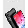 Etui plastikowe z teksturą karbonu do Honor 10 Lite / Huawei P Smart (2019) - ciemnoniebieskie