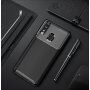 Etui plastikowe z teksturą karbonu do Honor 10 Lite / Huawei P Smart (2019) - ciemnoniebieskie