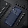 Etui plastikowe z teksturą karbonu do Honor 10 Lite / Huawei P Smart (2019) - ciemnoniebieskie
