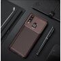 Etui plastikowe z teksturą karbonu do Honor 10 Lite / Huawei P Smart (2019) - ciemnoniebieskie
