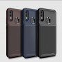 Etui plastikowe z teksturą karbonu do Honor 10 Lite / Huawei P Smart (2019) - ciemnoniebieskie