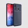 Etui plastikowe z teksturą karbonu do Honor 10 Lite / Huawei P Smart (2019) - ciemnoniebieskie