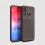 Etui plastikowe z teksturą karbonu do Honor 10 Lite / Huawei P Smart (2019) - ciemnoniebieskie