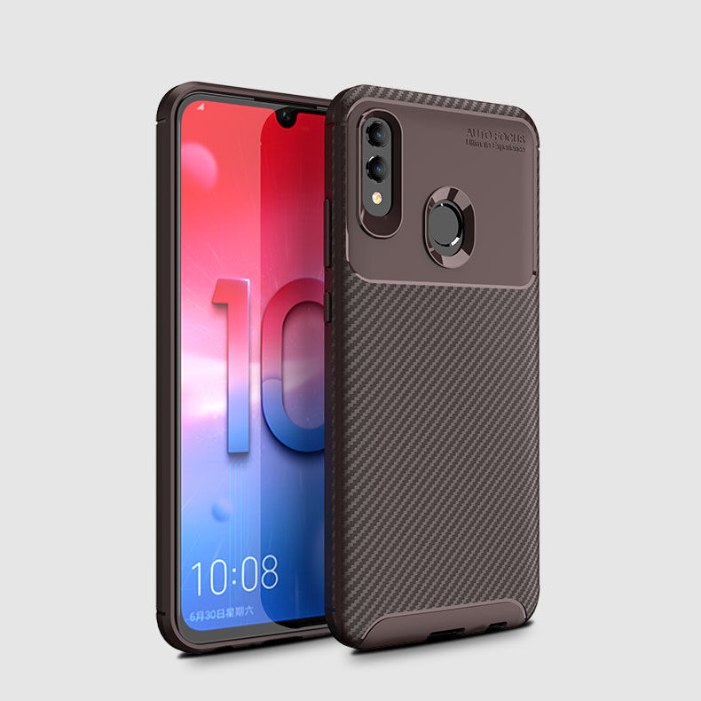 Etui plastikowe z teksturą karbonu do Honor 10 Lite / Huawei P Smart (2019) - ciemnoniebieskie Etui plastikowe z teksturą karbonu do Honor 10 Lite / Huawei P Smart (2019) - ciemnoniebieskie