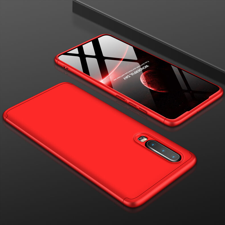GKK składane etui z twardego plastiku do Huawei P30 - złoto-czarne