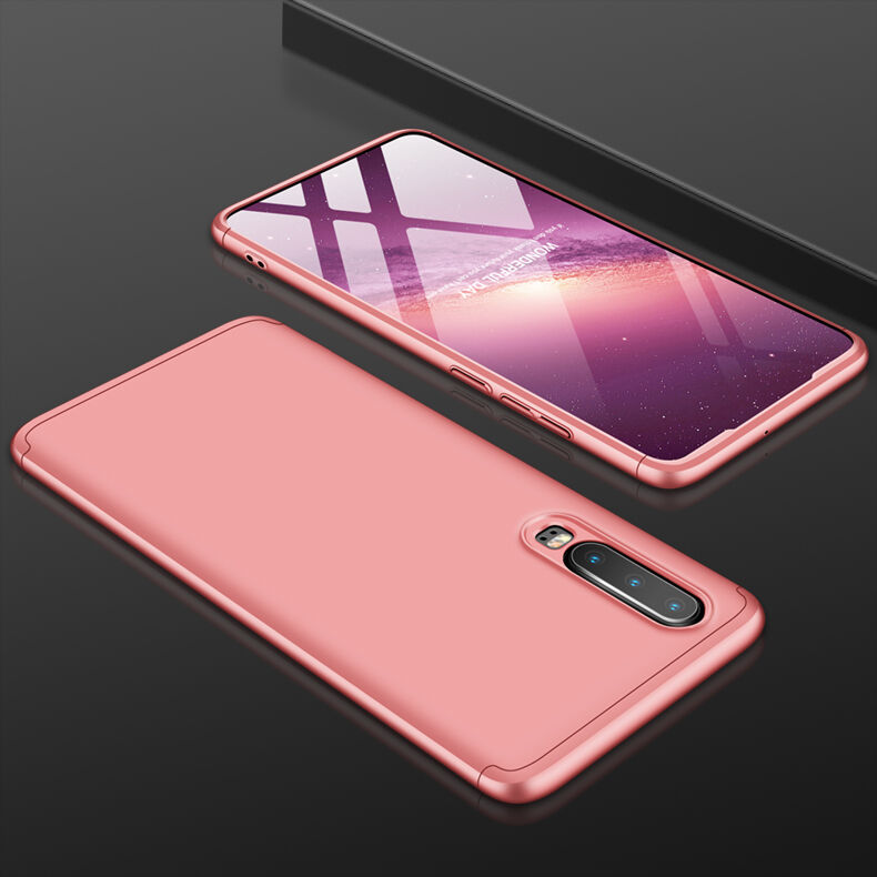 GKK składane etui z twardego plastiku do Huawei P30 - czerwono-czarne