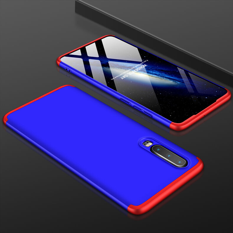 GKK składane etui z twardego plastiku do Huawei P30 - czerwono-czarne GKK składane etui z twardego plastiku do Huawei P30 - czerwono-czarne