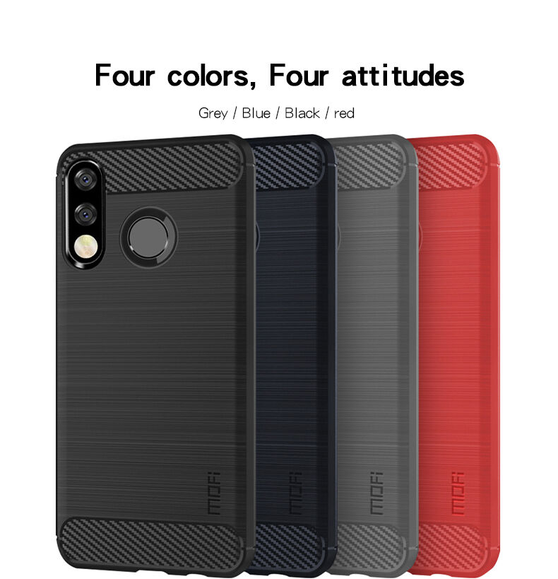 Mofi etui ze szlifowaną teksturą do Huawei P30 Lite - czerwone