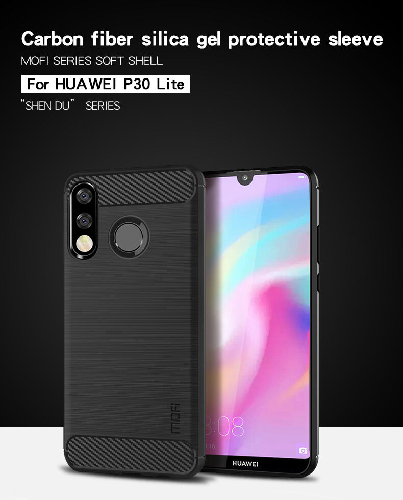 Mofi etui ze szlifowaną teksturą do Huawei P30 Lite - czarne