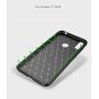 Etui plastikowe z teksturą karbonu do Huawei Y7 (2019) - czarne