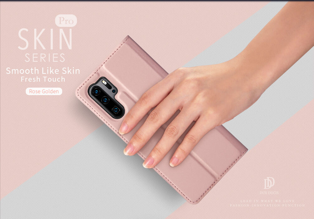 Dux Ducis Skin Pro pokrowiec flip do Huawei P30 Pro - złoty