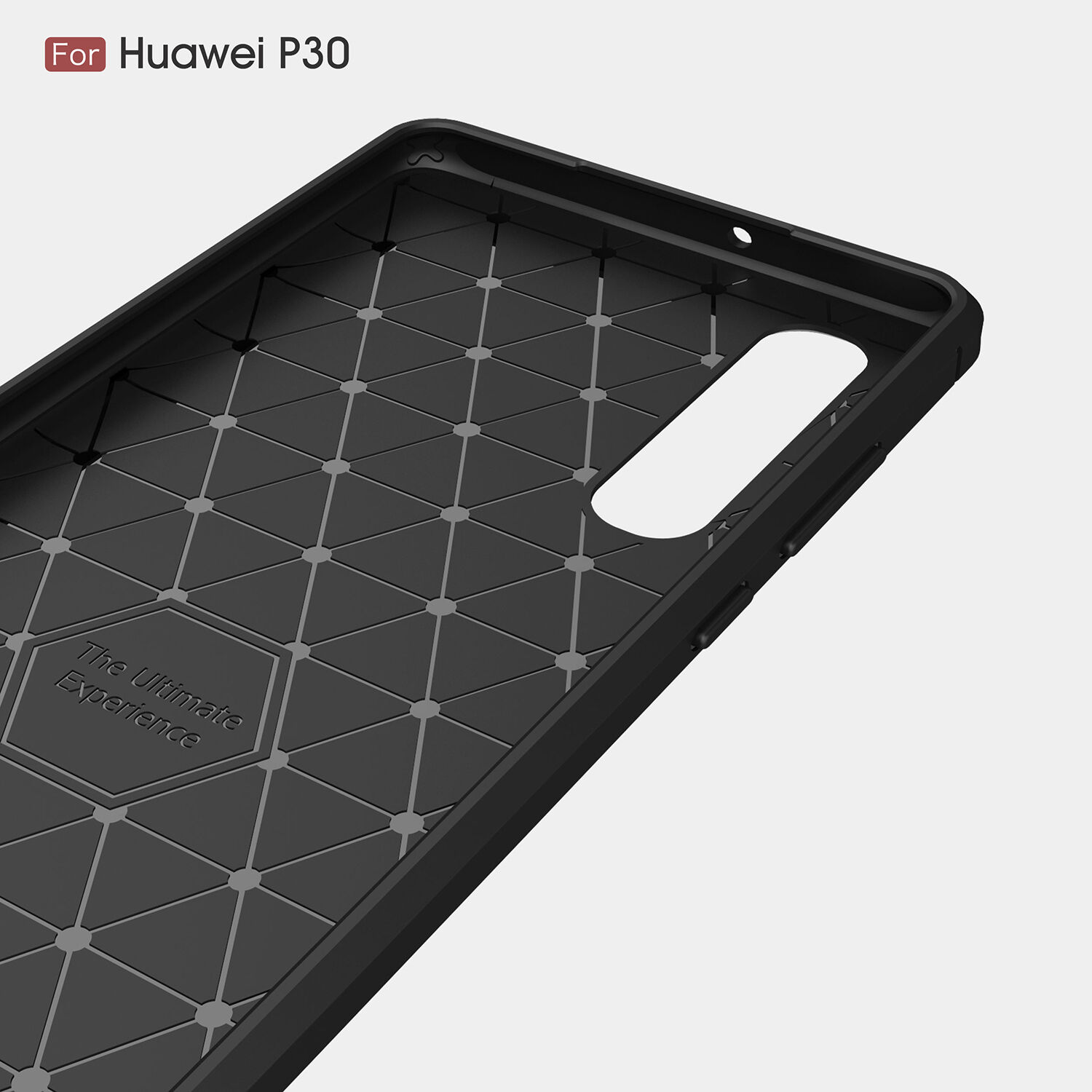 Etui plastikowe z teksturą szlifowaną do Huawei P30 - ciemnoniebieskie