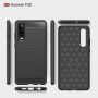 Etui plastikowe z teksturą szlifowaną do Huawei P30 - ciemnoniebieskie