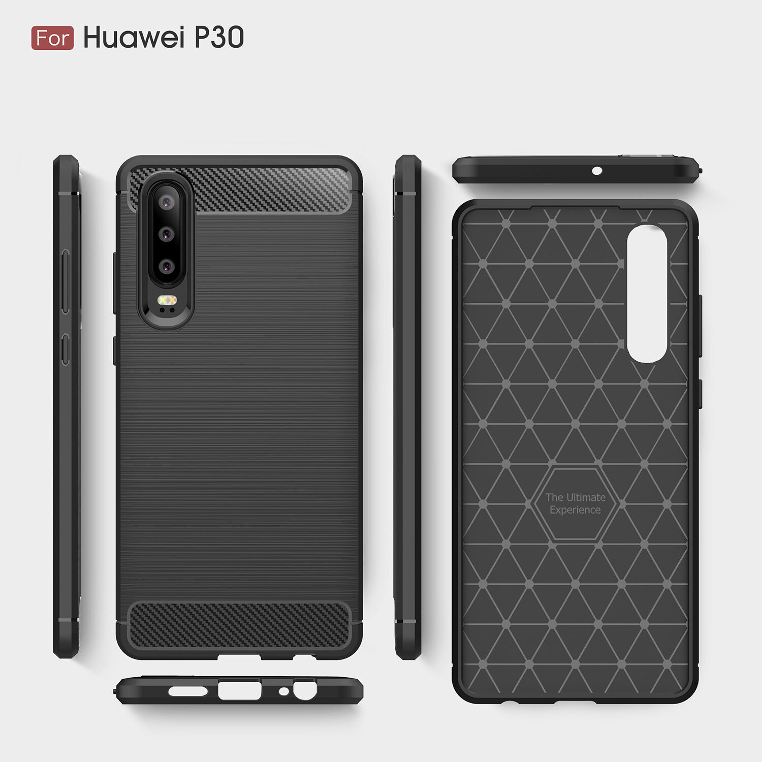 Etui plastikowe z teksturą szlifowaną do Huawei P30 - ciemnoniebieskie Etui plastikowe z teksturą szlifowaną do Huawei P30 - ciemnoniebieskie