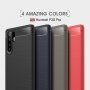 Etui plastikowe z teksturą szlifowaną do Huawei P30 Pro - czerwone