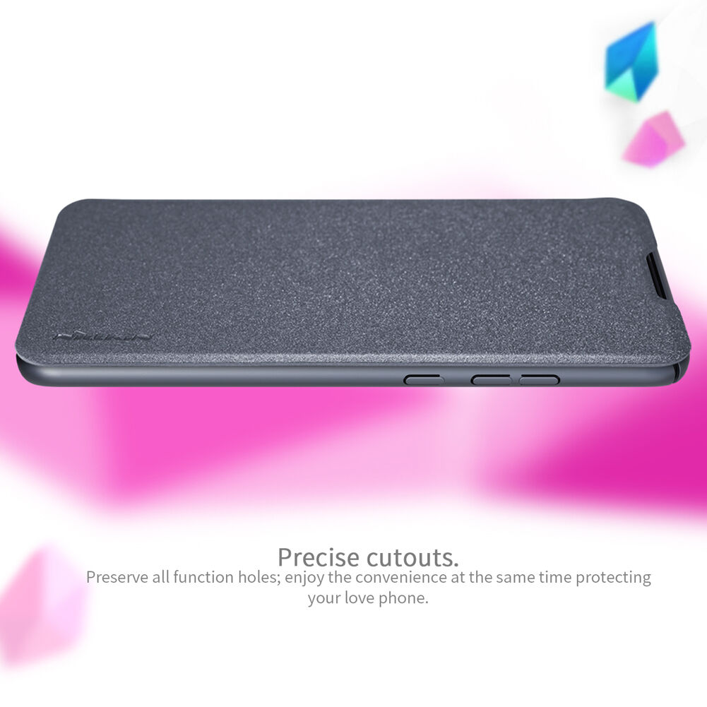 Nillkin Sparkle pokrowiec flip do Honor 10 Lite - szary