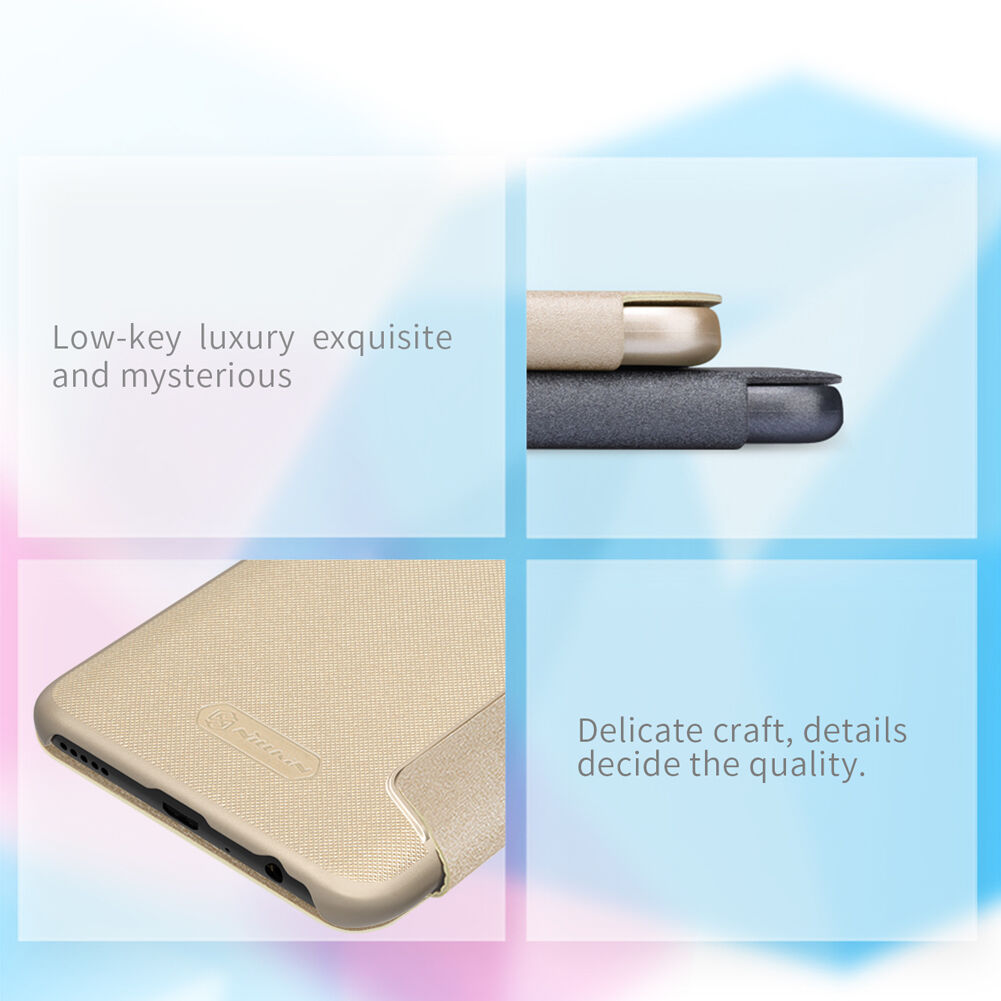 Nillkin Sparkle pokrowiec flip do Honor 10 Lite - szary